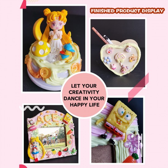 3D Cream Colors Silicone Imitation for Decoration and Embossed Crafts